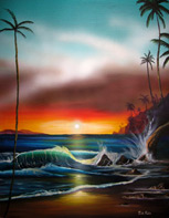Hawaii Sunset 21x18